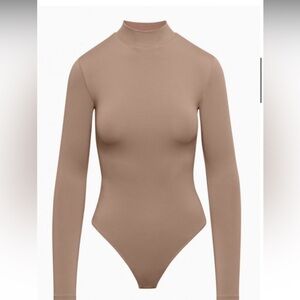 Aritzia Beige Long Sleeve Bodysuit